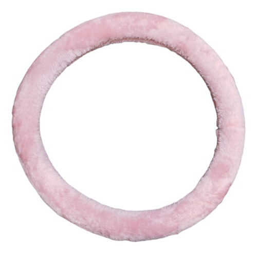 Cubre Volante De 38 Cm Peluche Peinado Para Auto Rosa