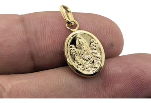 Medalla Virgen De Fátima En 100% Oro De 18k Ley 750