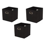 Pack 3 Cajas Cubo Organizador Plegable Tela Closet Ropa Etc