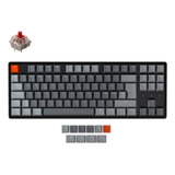 Teclado Gamer Bluetooth Keychron K8 Qwerty Inglés Us Color Negro Con Luz Rgb