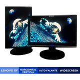 2 Monitores Lenovo 19 Polegadas Widescreen Com Nf E Garantia