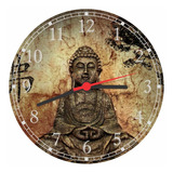 Relógio De Parede Budismo Meditação Buda Com 40 Cm R03