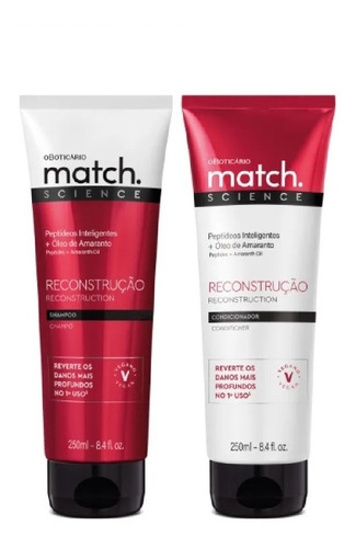 Kit Match Science Sos Reconstrução Shampoo E Condicionador