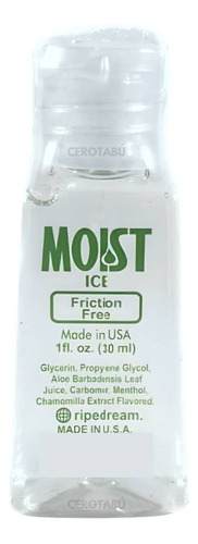 Lubricante Intimo Frio Sabor Menta Moist 30ml +contenido