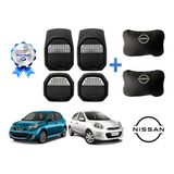 Tapetes Carbon 3d + Par Cojines Nissan March 2012 A 2021