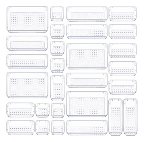 Juego Organizador De Cajones Wowbox De Plástico Transparente