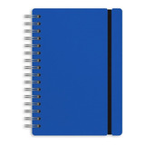 Cuaderno Studio A5 Rayado 80 Hojas Cuero Reciclado Duradero Color Azul