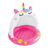 Piscina Infantil Para Bebés Intex Unicornio Con Parasol