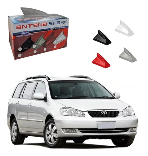 Antena Shark Preta Sinal Som Gps Toyota Fielder 04 A 08