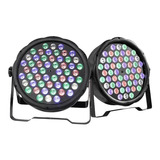 Kit 2 Canhao Led 64 Rgbw 54 Leds 3w Dmx Jogo De Luz Slim Pro