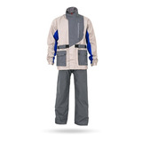 Impermeable Moto Cyclone Fire Parts Gris Azul