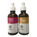 Kit 2 Serum 1 Ácido Hialuronico + Vitamina C Y Retinol Organ