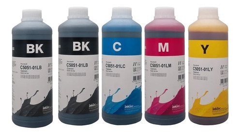 Kit 5 Litros Tinta Inktec Gt53 Gt52 Compatibles Tanque H/p