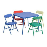 Juego De Mesa Y Silla Plegable De 5 Piezas Colorido