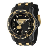 Reloj Invicta Nhl St. Louis Blues Quartz Con Esfera Negra Pa