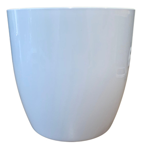 01 Vaso Cachepo Plástico Gg 15x15 Branco Decorativo