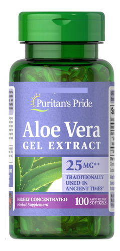 100 Cápsulas De Aloe Vera - Puritan's Pride