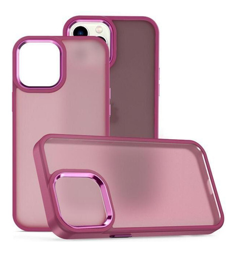 Capa Capinha Compatível iPhone 12/12 Pro Rosa Smoke Infinity