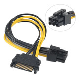 Cabo Adaptador Sata P/ Pci-e 6 Pinos Placa De Vídeo Gpu Nf-e