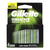 Carga Gillette Mach3 Sensitive 80 Usos