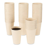 Jayeey 100 Tazas De Café Desechables De Papel Marrón Claro