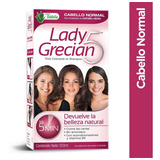 Kit Tinte Lady Grecian  Tinte Colorante En Shampoo Para Cabello Normal Tono Castaño/negro Para Cabello X 120ml