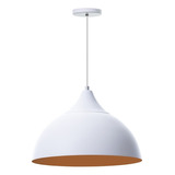 Lustre Pendente Meia Lua 40cm C/ Chapéu Alumínio Decorações 