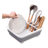 Organizador Secaplatos Cocina Plegable Cubiertos Escurridor