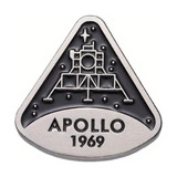 Pin Broche Metálico Apolo En La Luna En 1969