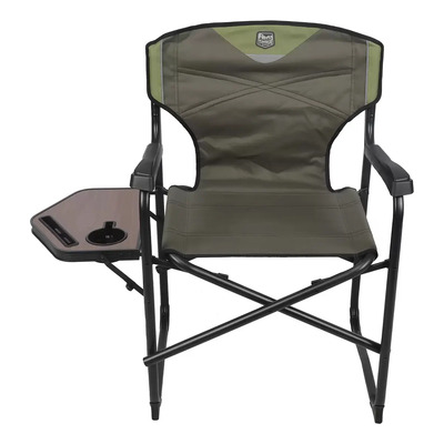 Silla de playa acampar plegable con mesa de apoyo color verde | Envío gratis