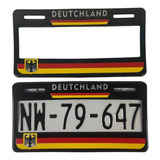 Par De Marcos Portaplacas Emblema Deutschland Alemania Vw