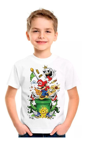 Camiseta Camisa Mario Bros Games Raglan Blusa Regata Moleton