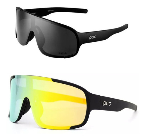 Gafas Pc Asspire Uv 400 Ciclismo 3 Lentes Bicicleta Deportiv