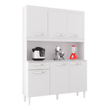 Alacena Mueble Auxiliar Cocina Carine 6 P Blanco