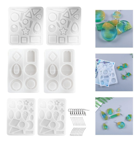 86 Pcs Moldes Silicona Para Resina Epoxica Joyería Collar