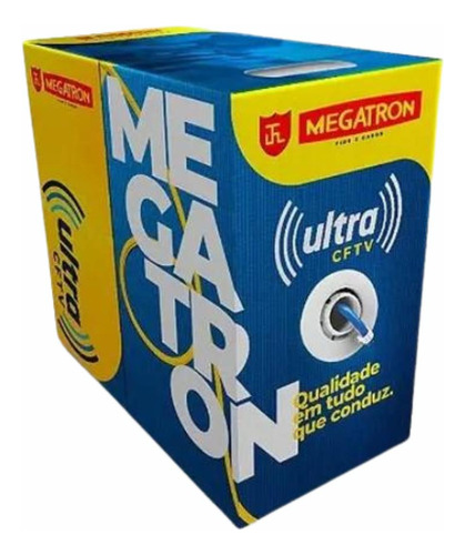 Caixa De Cabo Cftv 300m Megatron Azul