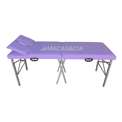 Maca Portátil Reclinável Best Massage Para Massagem Estética Fisioterapia Lilás | Parcelamento sem juros