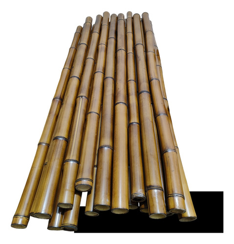 12 Varas Bambú Natural Decorativo 100cm Largo / 3-4cm Grosor