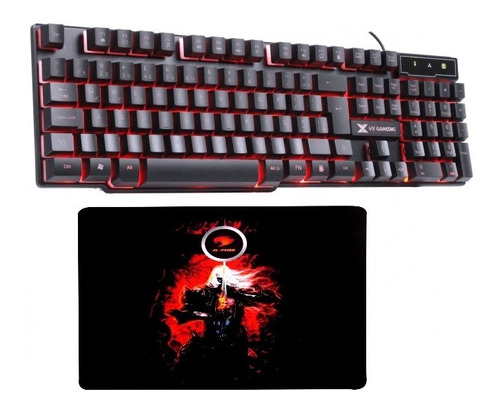 Teclado Usb Gamer Vx Hydra 107 Teclas+ Mousepad Gfire Mp2014