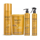 Trivitt Kit 4 Profis Cauterização, Shampoo, Mascara E Fluido