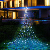 Fwefww Decoración De Árbol De Navidad Star Waterfall Cadena