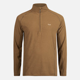 Poleron Hombre Jacaranda Nano-f 1/4 Zip Mostaza Lippi