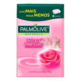 Sabão Em Barra Palmolive Hidrata & Perfuma De 85 G Pacote X 8