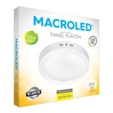 Panel Plafón Led 24w Aplicar Redondo Macroled 