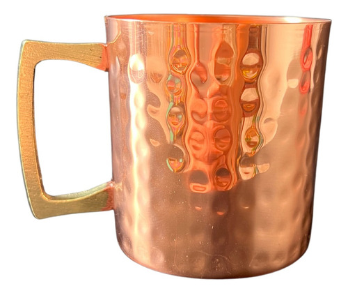 Caneca Moscow Mule Matelada 100% Cobre - Alça De Bronze