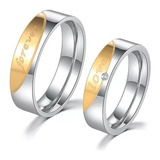 Anillos Promesa Amor Parejas Acero Titanio Inox Novios A270