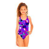 Traje Baño Malla Estampa Nena Natacion Resist Cloro Heracles