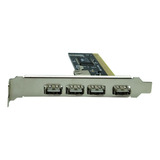 Placa Pci Hub Com 4 Portas Usb 2.0 Computador Pc Lt-p228