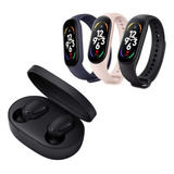 Auriculares In-ear A6s Negros + Smartwatch Reloj Inteligente