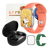Kit Smart Watch K9 Pro Series 9 49 Mm Fone Bluetooth Brindes